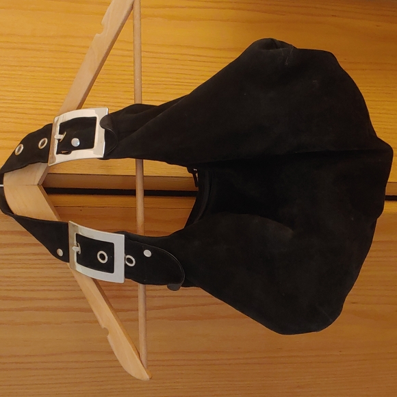 Black Suede Hobo Handbag Christopher Kon - Picture 3 of 5